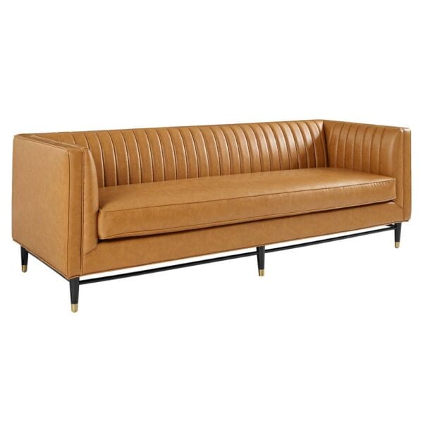 Camel Leather Sofa